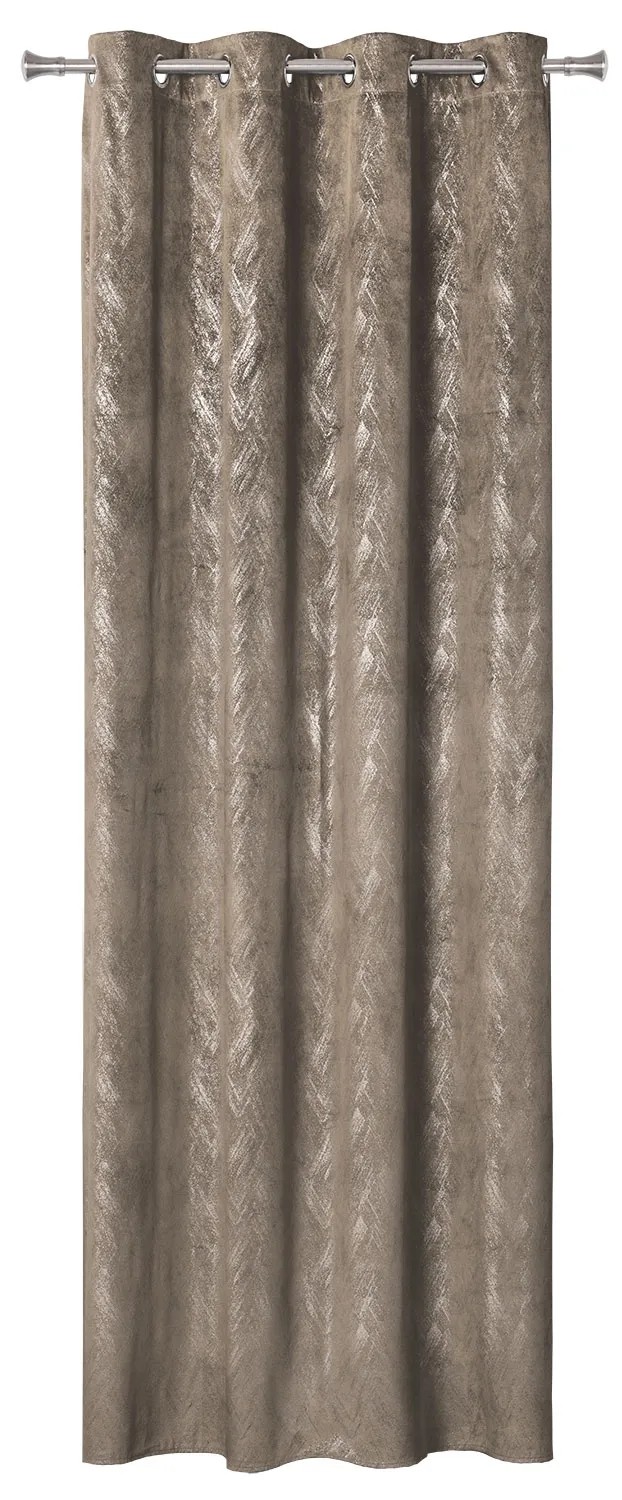 Zasłona DUBAI na przelotkach 140 cm x 260 cm taupe Zasłona DUBAI na przelotkach 140 cm x 260 cm taupe
