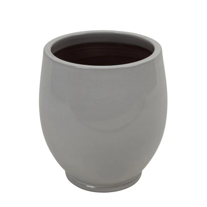 Donica Barril szkliwiona szara - 25x23 cm Donica Barril szkliwiona szara - 25x23 cm