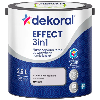 Farba Dekoral Effect 3w1 szary jak mgiełka 2,5l Farba Dekoral Effect 3w1 szary jak mgiełka 2,5l