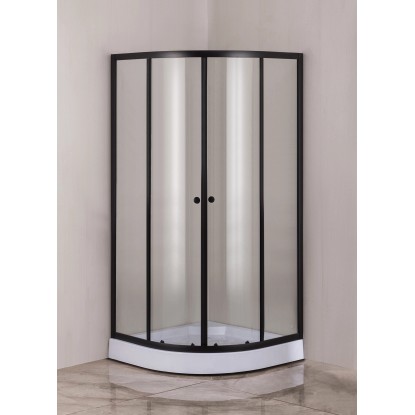 Kabina półokrągła Sierra 80 czarna z brodzikiem Kabina półokrągła Sierra 80 czarna z brodzikiem