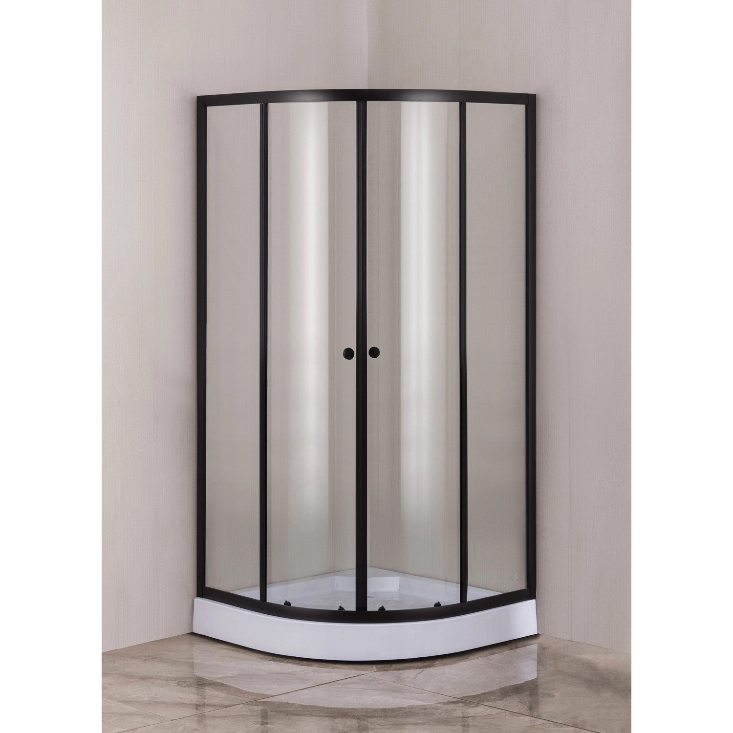 Kabina półokrągła Sierra 80 czarna z brodzikiem Kabina półokrągła Sierra 80 czarna z brodzikiem