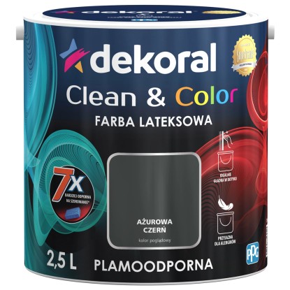 Farba Dekoral Clean & Color ażurowa czerń 2,5 l Farba Dekoral Clean & Color ażurowa czerń 2,5 l
