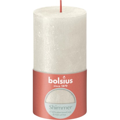 Świeca Rustic Shimmer kremowy 130/68mm Świeca Rustic Shimmer kremowy 130/68mm