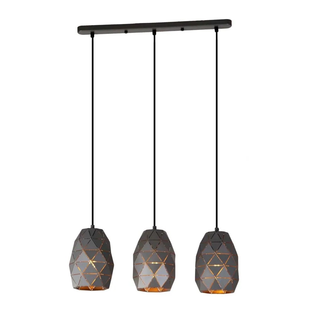 Italux Lampa wisząca HARLEY listwa grafitowa 3xE27 Italux Lampa wisząca HARLEY listwa grafitowa 3xE27