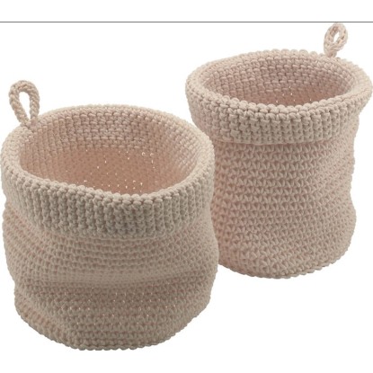 BALIV Koszyczki łazienkowe 2szt. beżowe BALIV Koszyczki łazienkowe 2szt. beżowe