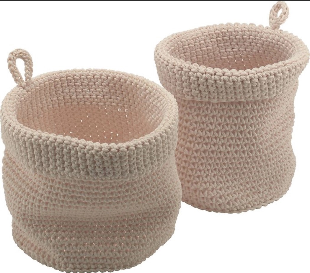 BALIV Koszyczki łazienkowe 2szt. beżowe BALIV Koszyczki łazienkowe 2szt. beżowe