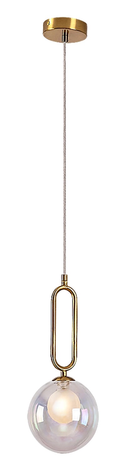 Rabalux Lampa wisząca Rosehip kula 1x25W G9 szampańska Rabalux Lampa wisząca Rosehip kula 1x25W G9 szampańska