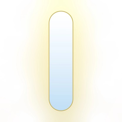 Lustro LED Pastille Złote Zimne 155x40 Lustro LED Pastille Złote Zimne 155x40