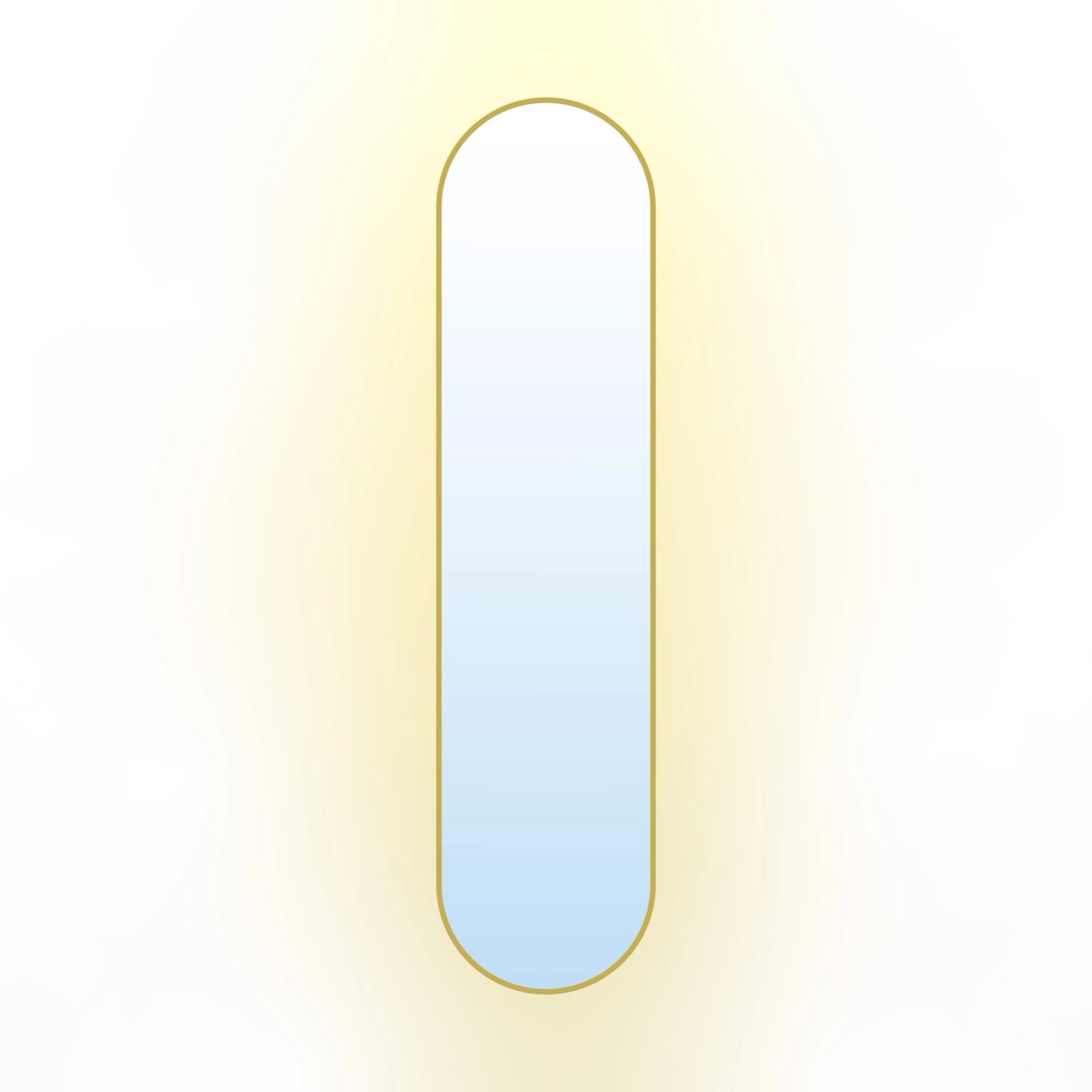 Lustro LED Pastille Złote Zimne 155x40 Lustro LED Pastille Złote Zimne 155x40