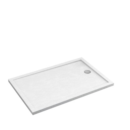 Schedpol Brodzik prostokątny Larix 80x 120 akryl biały struktura Schedpol Brodzik prostokątny Larix 80x 120 akryl biały struktura