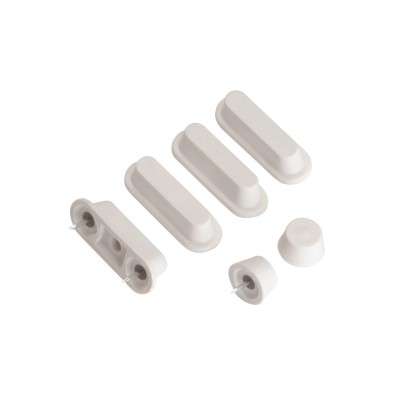 OBI Odbojniki do drewnianej deski sedesowej białe 6 sztuk OBI Odbojniki do drewnianej deski sedesowej białe 6 sztuk