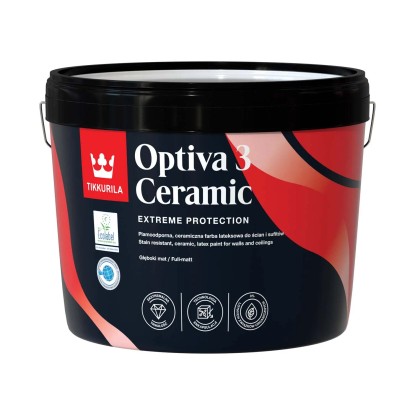 Tikkurila Emulsja Optiva Ceramic Super Matt 3 9l Tikkurila Emulsja Optiva Ceramic Super Matt 3 9l