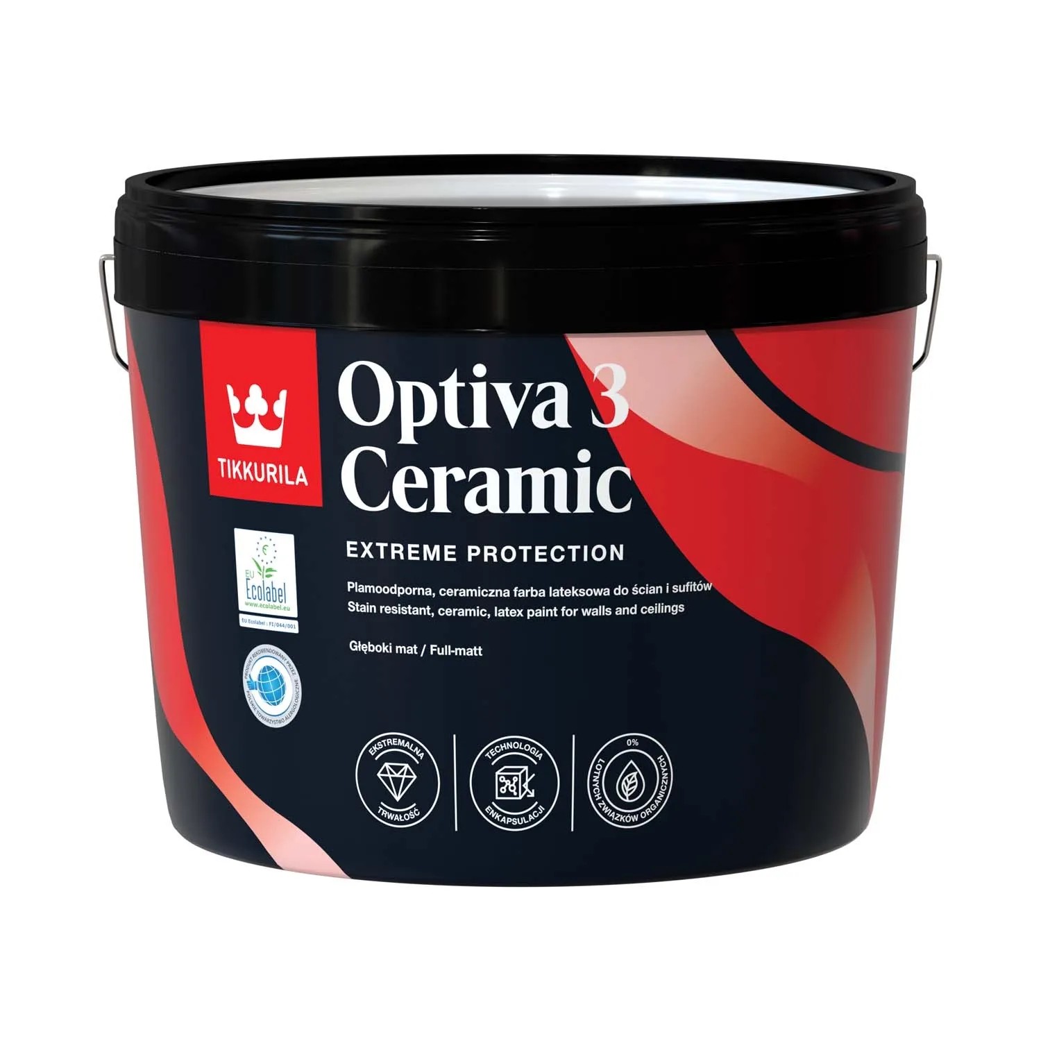 Tikkurila Emulsja Optiva Ceramic Super Matt 3 9l Tikkurila Emulsja Optiva Ceramic Super Matt 3 9l