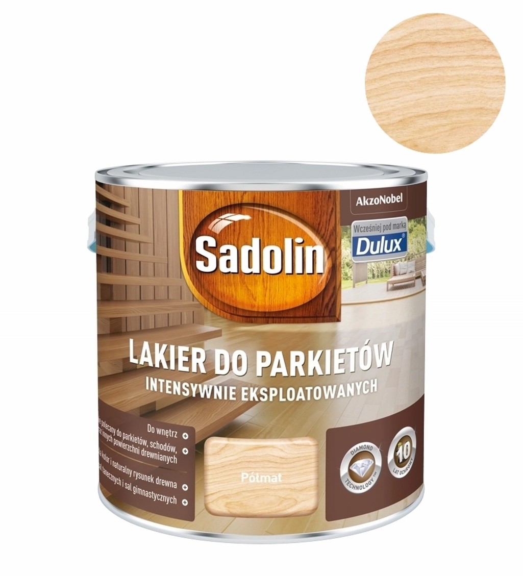 Sadolin Lakier do parkietów intensywnie eksploatowanych półmatowy 2,5 l Sadolin Lakier do parkietów intensywnie eksploatowanych półmatowy 2,5 l