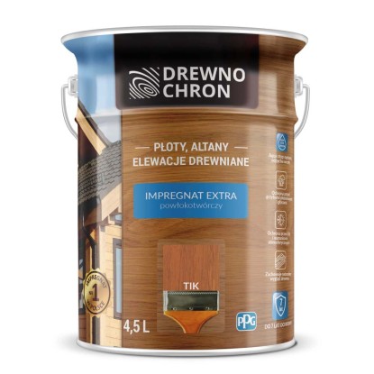 Drewnochron Impregnat Extra powłokotwórczy tik - 4,5L Drewnochron Impregnat Extra powłokotwórczy tik - 4,5L