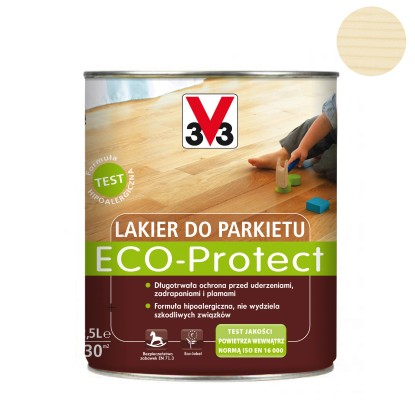 V33 Lakier do parkietu ECO-Protect bezbarwny połysk 2,5 l V33 Lakier do parkietu ECO-Protect bezbarwny połysk 2,5 l