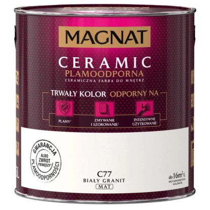 Farba Magnat Ceramic biały granit 2,5 l Farba Magnat Ceramic biały granit 2,5 l