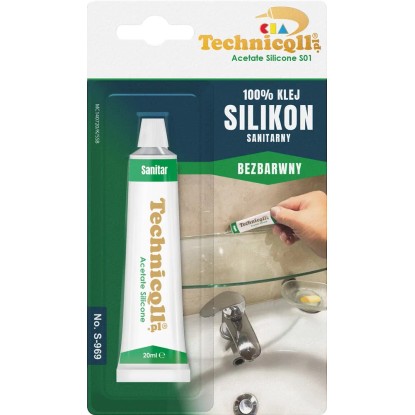 Silikon Technicqll sanitarny bezbarwny 20 ml Silikon Technicqll sanitarny bezbarwny 20 ml