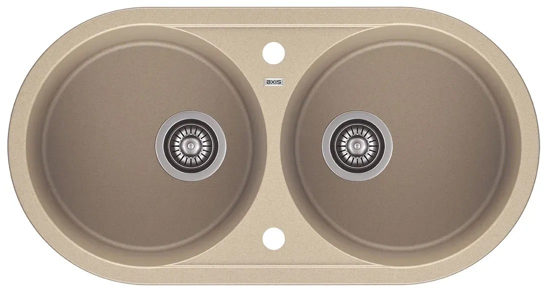 Zlewozmywak Play 17 2-kom. beżowy 86x45 cm Zlewozmywak Play 17 2-kom. beżowy 86x45 cm