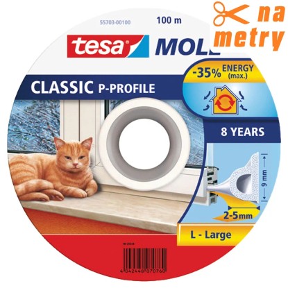 Tesa Uszczelka profil P biała 1 m Tesa Uszczelka profil P biała 1 m