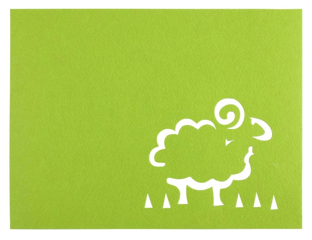 Podkładka OWCA jasnozielona 30 cm x 40 cm Podkładka OWCA jasnozielona 30 cm x 40 cm