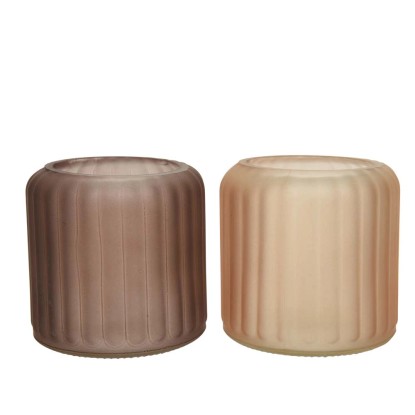 Świecznik szklany - śr. 8 cm Świecznik szklany - śr. 8 cm