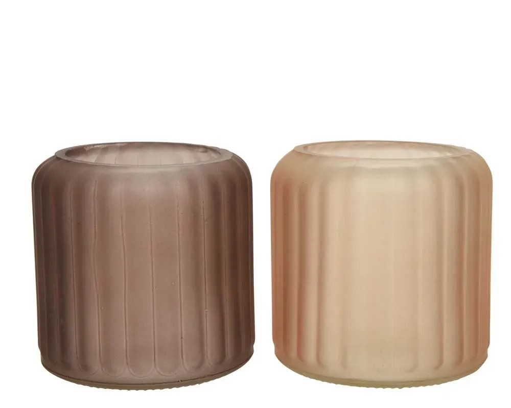 Świecznik szklany - śr. 8 cm Świecznik szklany - śr. 8 cm