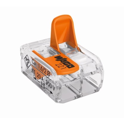 Wago Szybkozłączka mini do drutów 2x4mm 6szt. Wago Szybkozłączka mini do drutów 2x4mm 6szt.