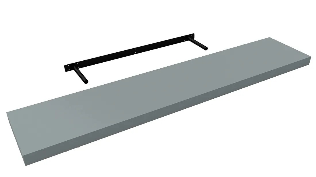 Velano Półka samowisząca FS 118 x 24 cm jasnoszara Velano Półka samowisząca FS 118 x 24 cm jasnoszara