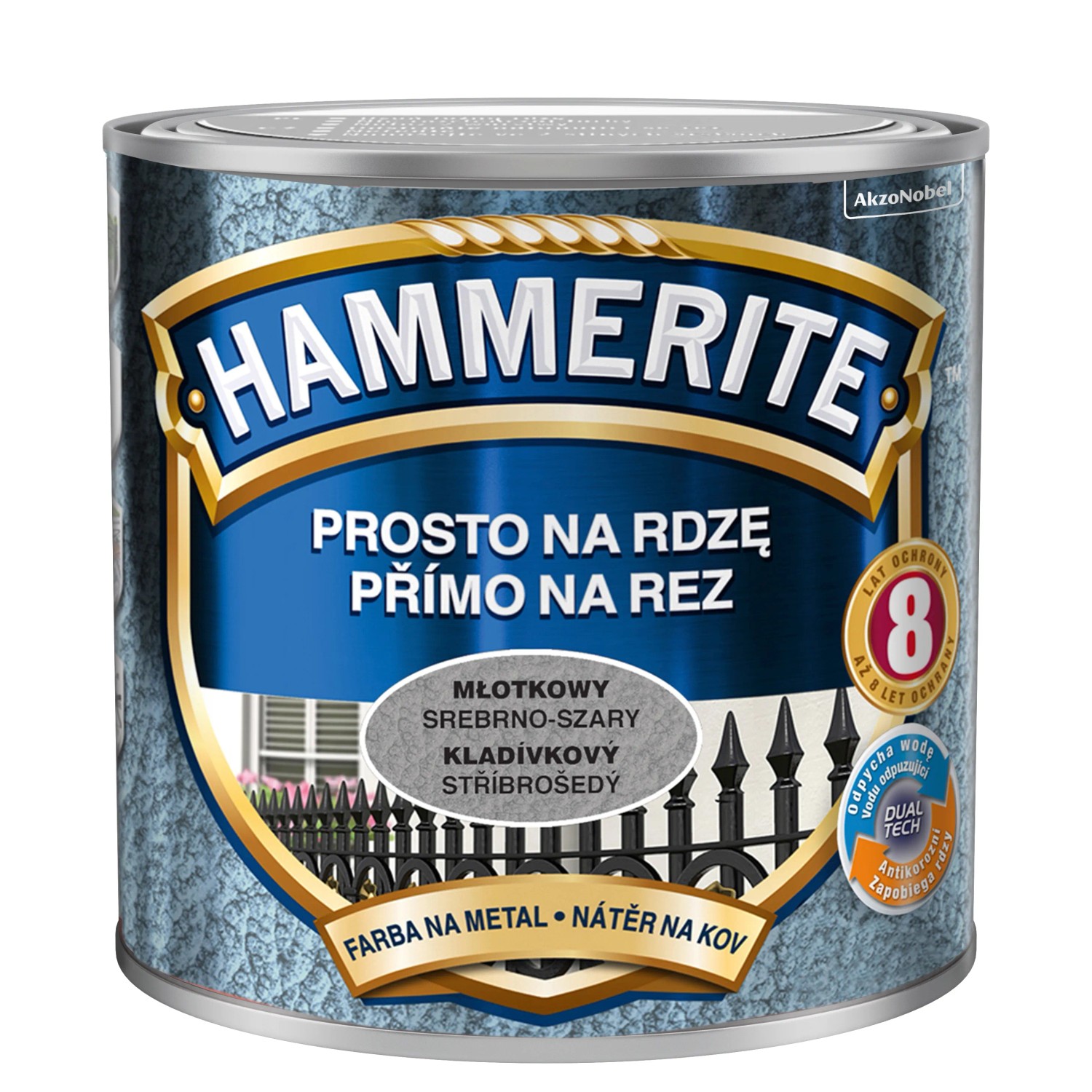 Hammerite Emalia antykorozyjna srebrno-szara młotkowa 250 ml Hammerite Emalia antykorozyjna srebrno-szara młotkowa 250 ml
