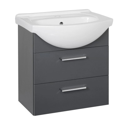 Zestaw Aspen antracytowa szafka z umywalką Zestaw Aspen antracytowa szafka z umywalką