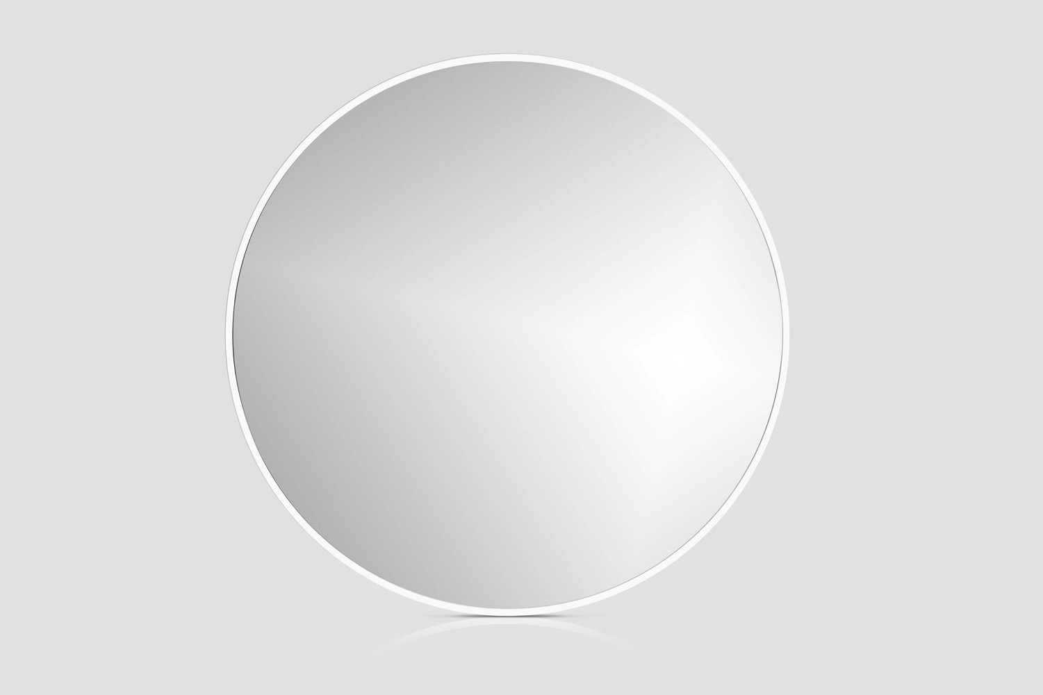 Lustro bez LED Round Line biała rama 100 Lustro bez LED Round Line biała rama 100