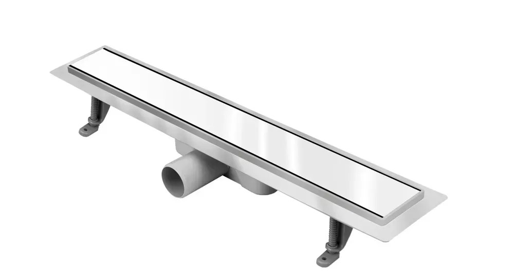 Vogi Odpływ liniowy z rusztem szklanym białym 100 cm Vogi Odpływ liniowy z rusztem szklanym białym 100 cm