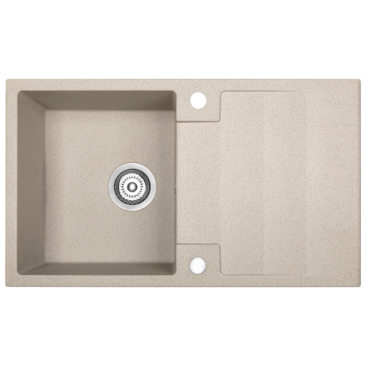 Kuchinox Zlewozmywak Rab 1-komorowy z ociekaczem beżowy - 76 x 44 cm Kuchinox Zlewozmywak Rab 1-komorowy z ociekaczem beżowy - 76 x 44 cm
