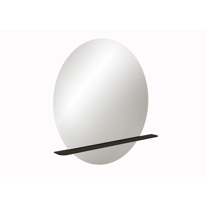 Lustro z LED Round Line czarna półka 100 Lustro z LED Round Line czarna półka 100