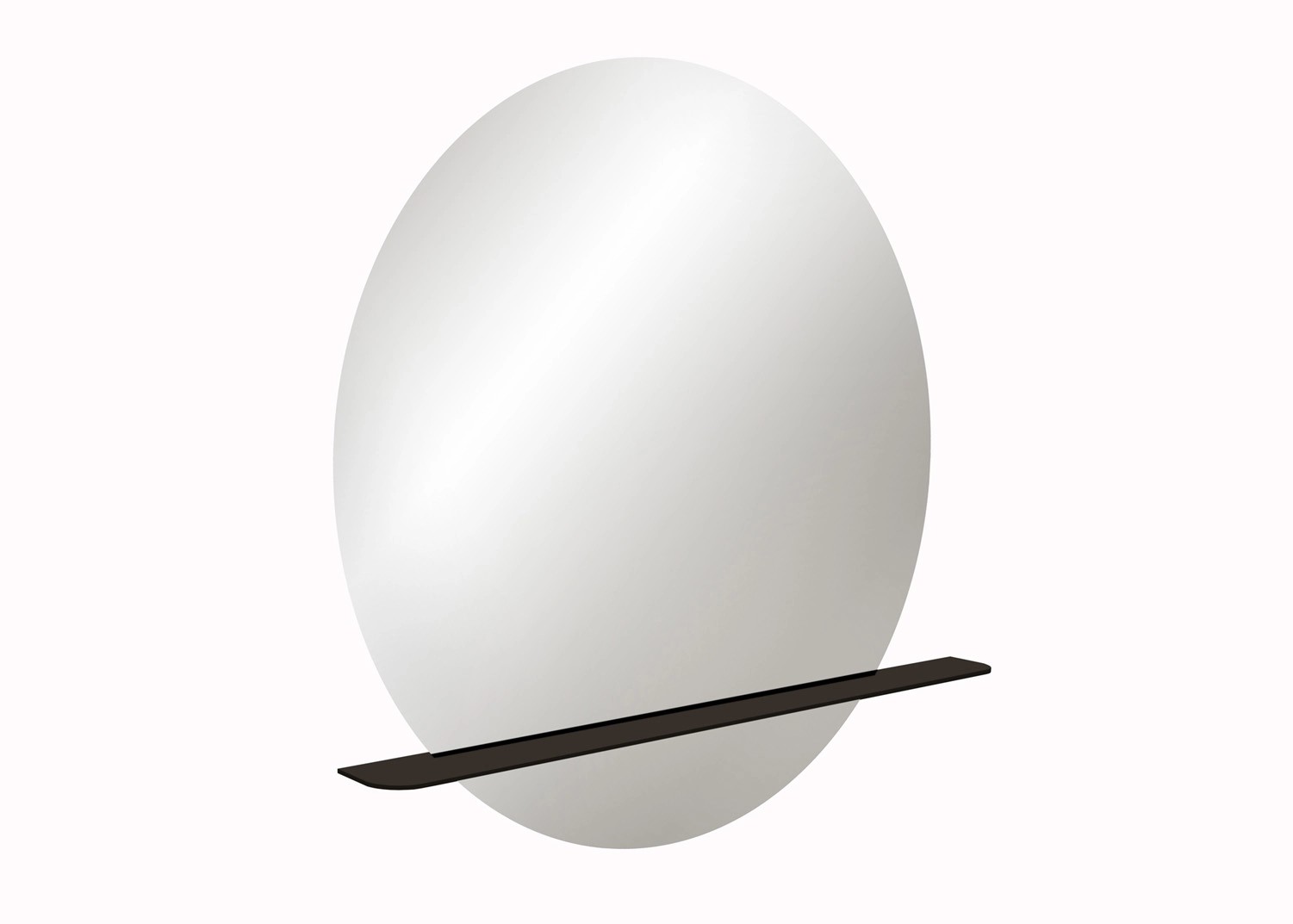 Lustro z LED Round Line czarna półka 100 Lustro z LED Round Line czarna półka 100