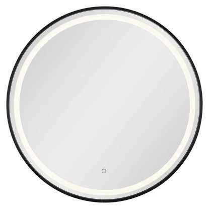 Lustro Moon z oświetleniem LED Black - 70 x 70 cm Lustro Moon z oświetleniem LED Black - 70 x 70 cm