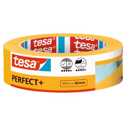 Tesa Taśma malarska Perfect+ 50m:30mm do wnętrz Tesa Taśma malarska Perfect+ 50m:30mm do wnętrz