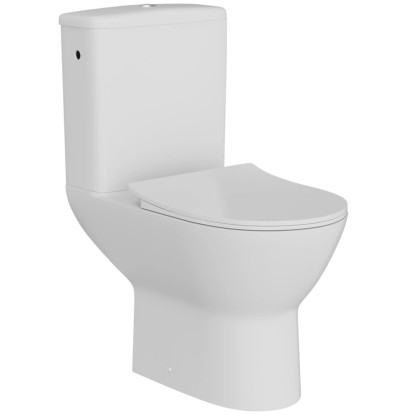 Kompakt WC Olivia z deską wolnoopadącą biały Kompakt WC Olivia z deską wolnoopadącą biały