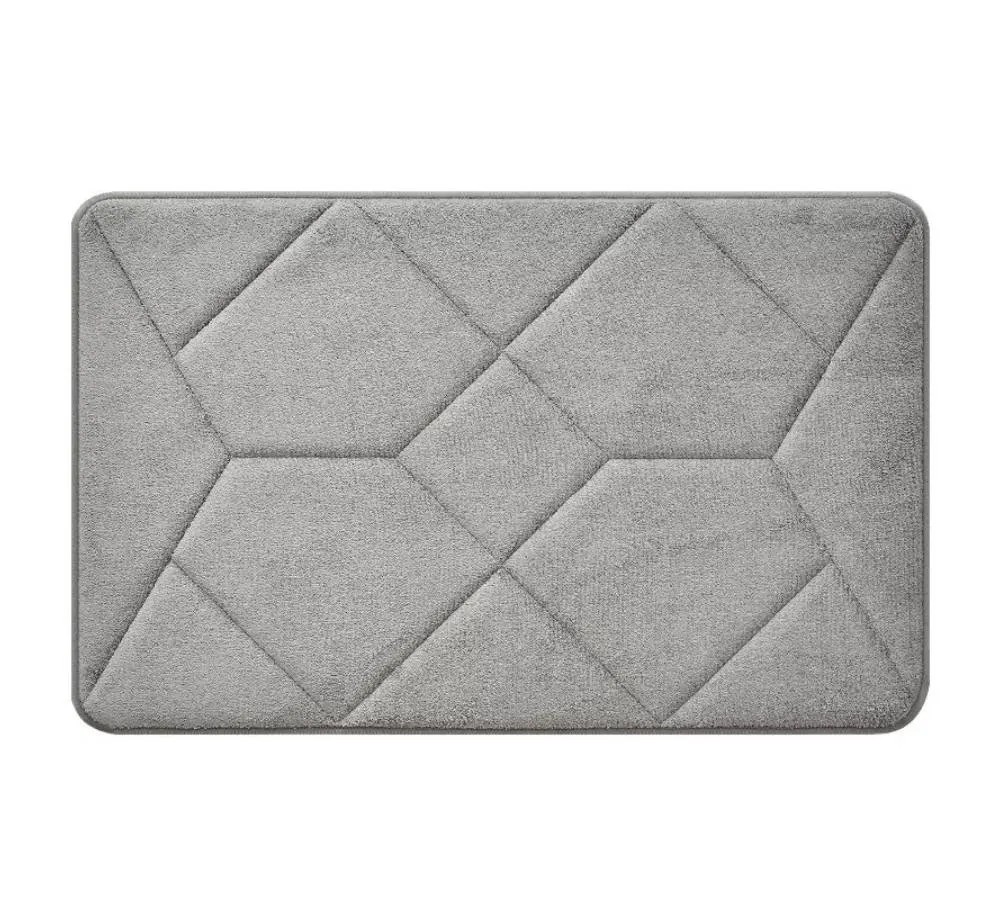 Dywanik łazienkowy 50 x 80 cm szary tłoczony Dywanik łazienkowy 50 x 80 cm szary tłoczony
