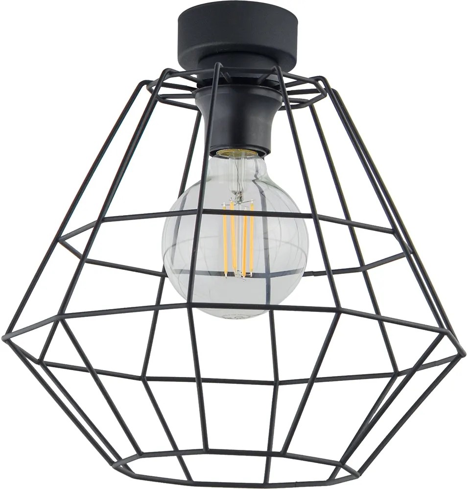 TK Lighting Plafon DIAMOND NEW szer. 30 cm 1x60W E27 czarny TK Lighting Plafon DIAMOND NEW szer. 30 cm 1x60W E27 czarny