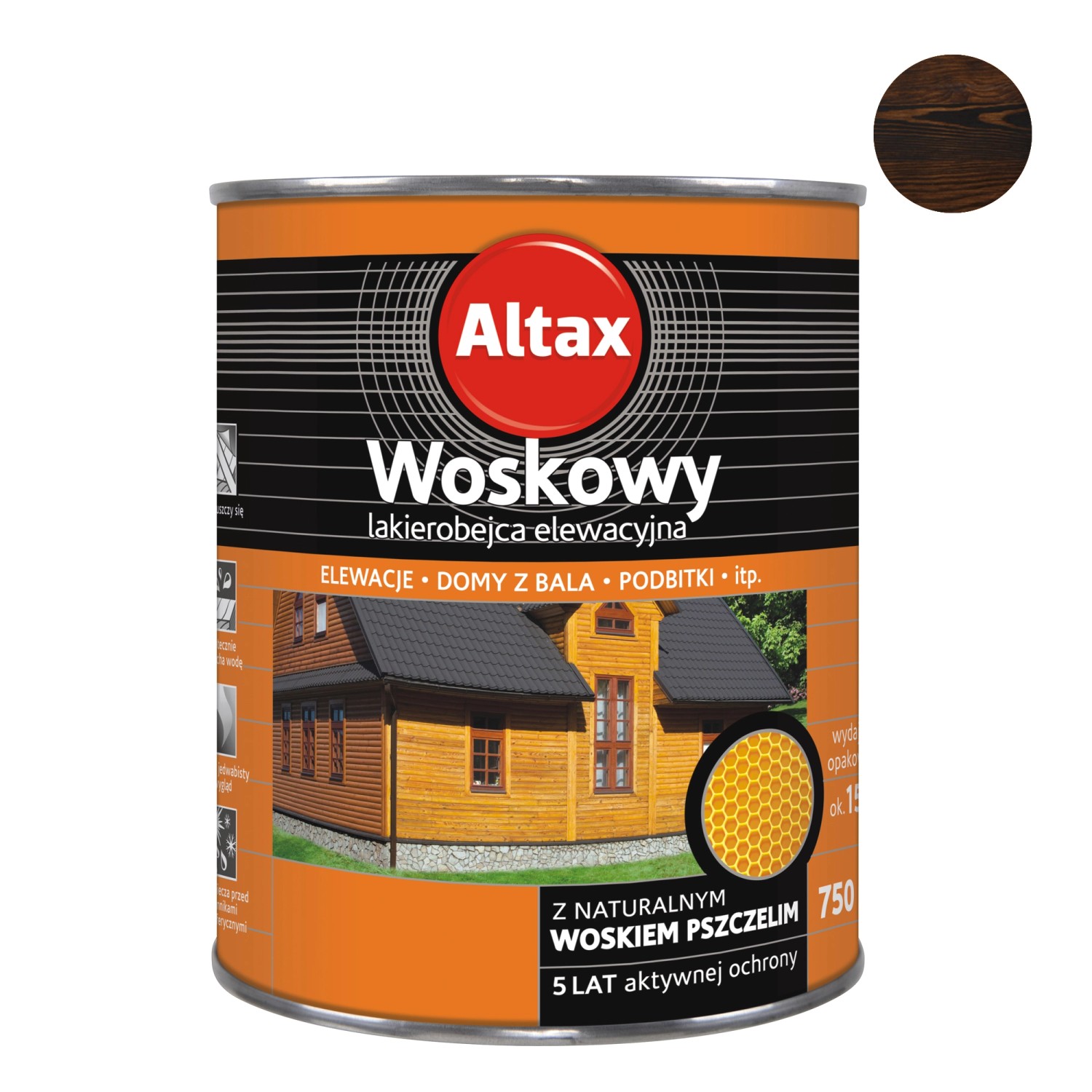 Altax Woskowy Lakierobejca Elewacyjna Palisander Angielski 750 Ml Kupuj