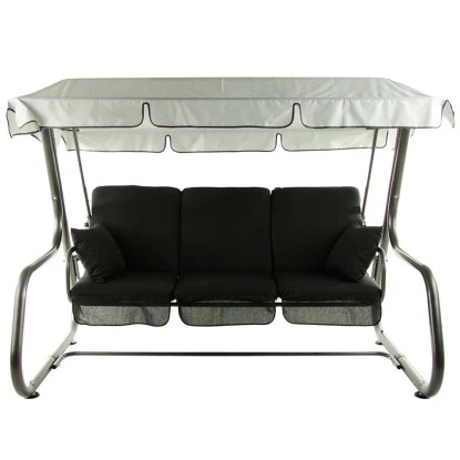 Huśtawka ogrodowa RIMINI czarna 3-osobowa Huśtawka ogrodowa RIMINI czarna 3-osobowa