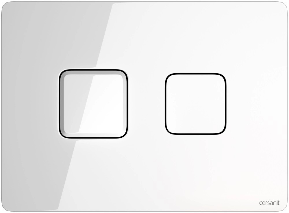 Cersanit Przycisk pneumatyczny szklany kwadrat Cersanit Przycisk pneumatyczny szklany kwadrat