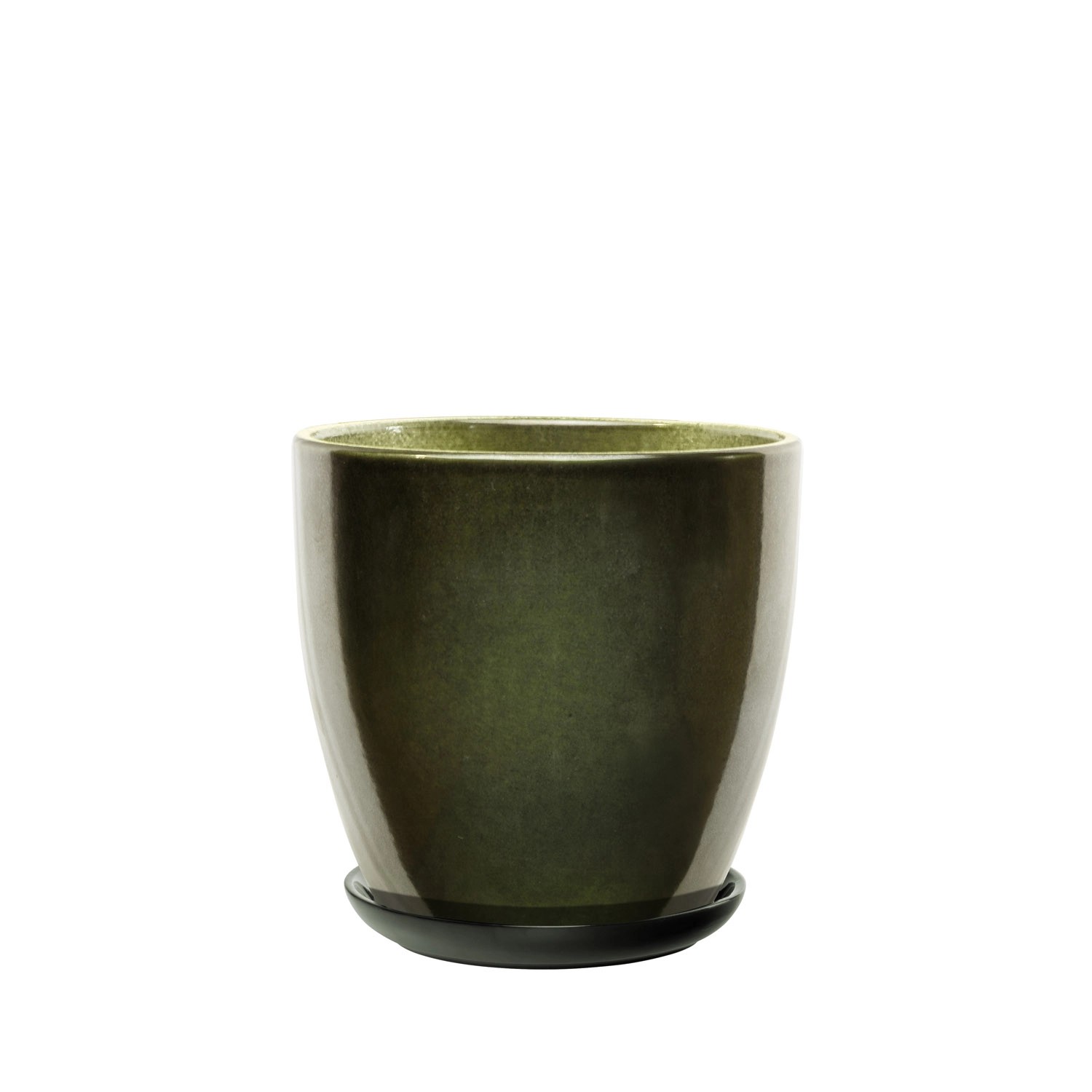 Donica z podstawką Sofia butelkowa zieleń - 37 cm Donica z podstawką Sofia butelkowa zieleń - 37 cm