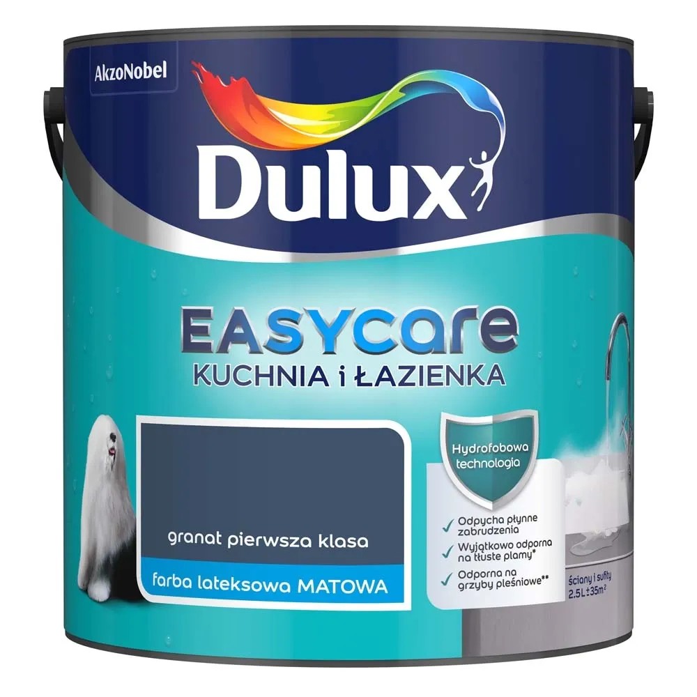 Farba Dulux EasyCare Kuchnia i Łazienka granat pierwsza klasa 2,5 l Farba Dulux EasyCare Kuchnia i Łazienka granat pierwsza klasa 2,5 l