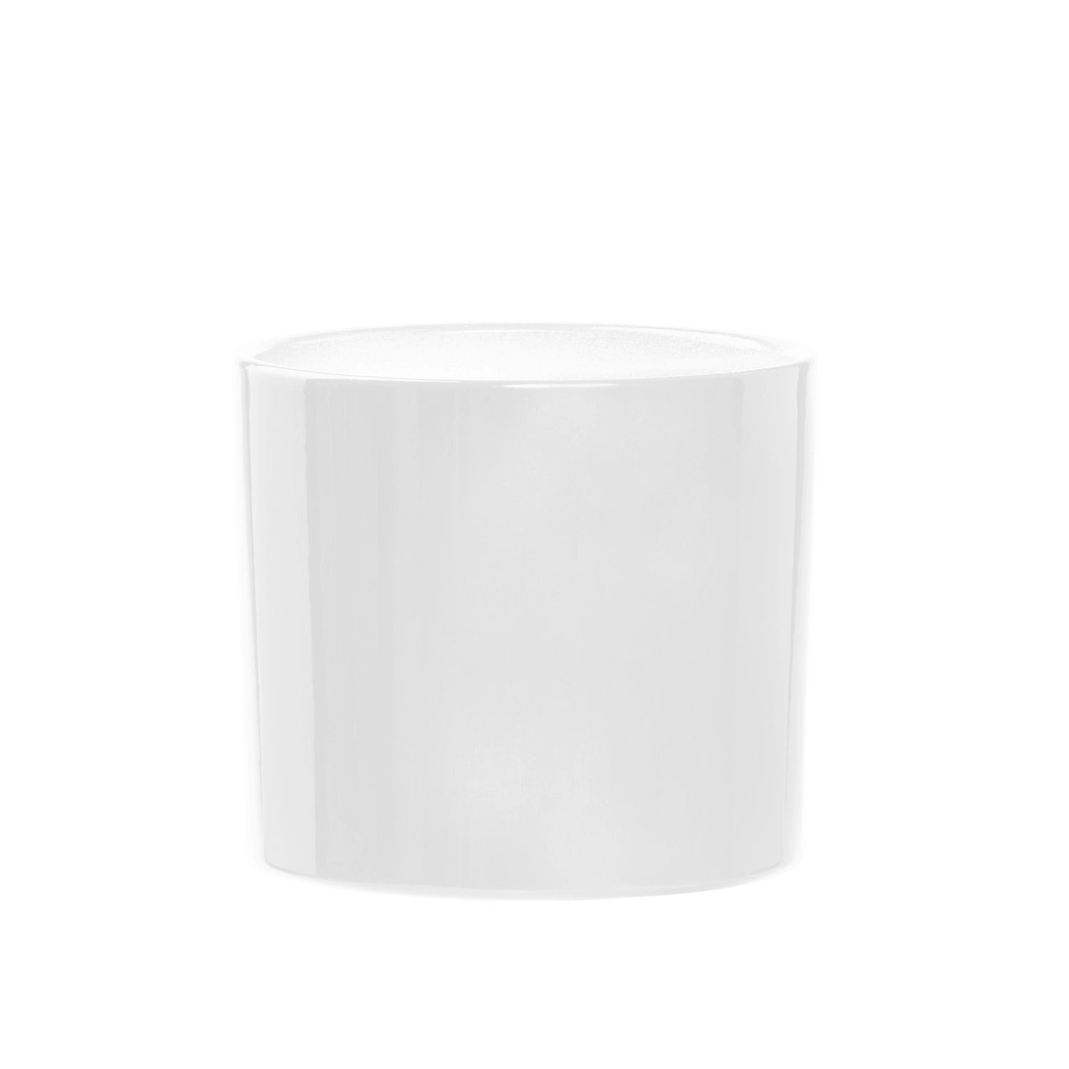 Doniczka z podstawką Walec biały połysk - 18 cm Doniczka z podstawką Walec biały połysk - 18 cm