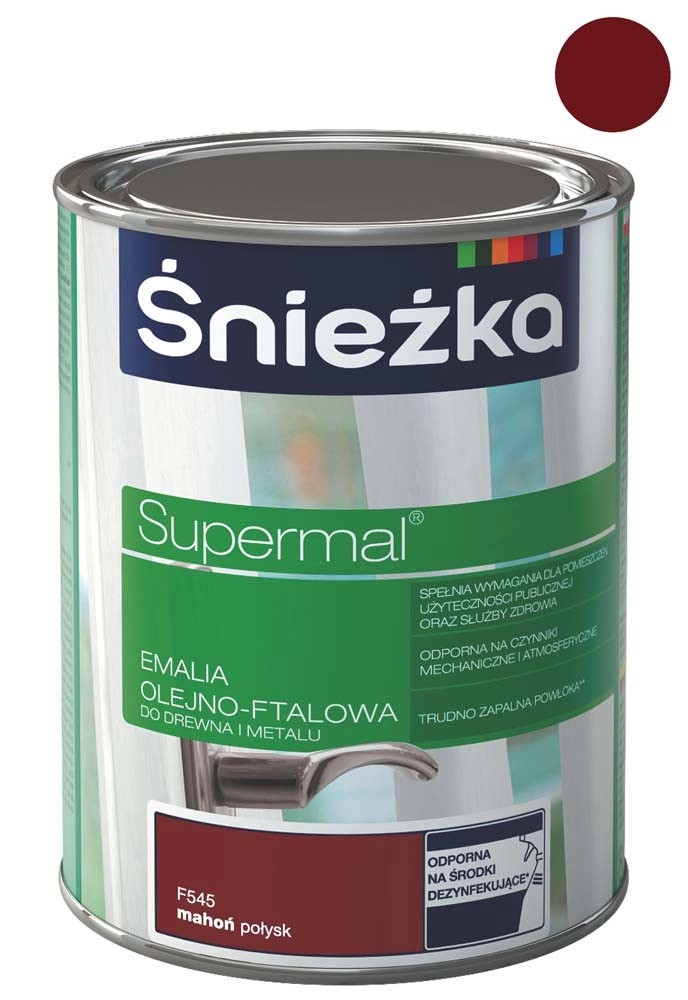 Śnieżka Emalia Supermal olejno-ftalowa mahoń 800 ml Śnieżka Emalia Supermal olejno-ftalowa mahoń 800 ml