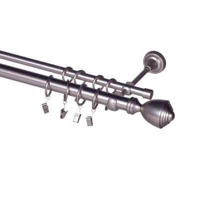 Gardinia Karnisz podwójny Saturn 25/16 mm 240 cm satyna Gardinia Karnisz podwójny Saturn 25/16 mm 240 cm satyna