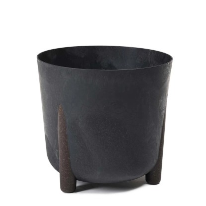 Doniczka Frida czarna beton recycled - 21 cm Doniczka Frida czarna beton recycled - 21 cm